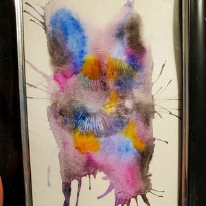 Spore Print Watercolor Painting